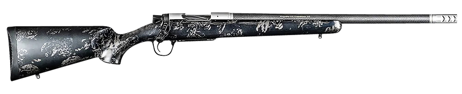 153909.jpg Christensen Arms 8010632800 Ridgeline FFT TI 7mm PRC 3+1 22" Carbon Fiber Threaded Barrel, Stainless Titanium Rec, Black with Gray Accents Stock - Image 1