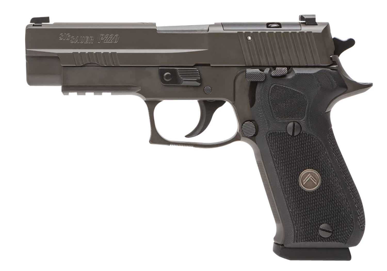 149013.jpg Sig Sauer 220R45LEGIONSAOR2 P220 Full Size Legion SAO 45 ACP 8+1 4.40", Gray Elite Cerakote, Picatinny Rail Frame, Romeo 1 Cut Slide, Black G10 Grip, X-Ray Sights - Image 1