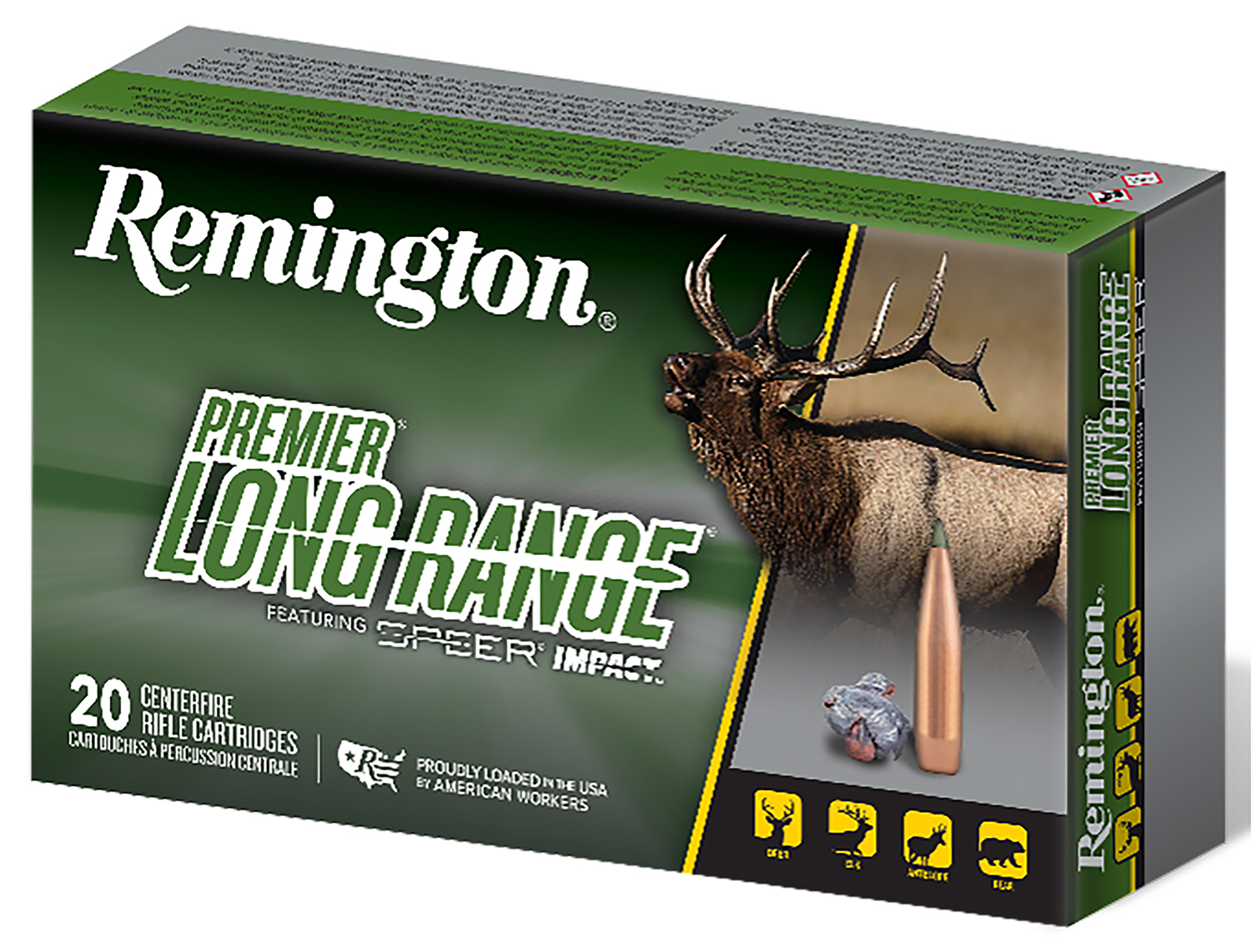 155237.jpg Remington Ammunition R28829 Premier Long Range 7mmPRC 175gr Speer Impact 20 Per Box/10 Case - Image 1
