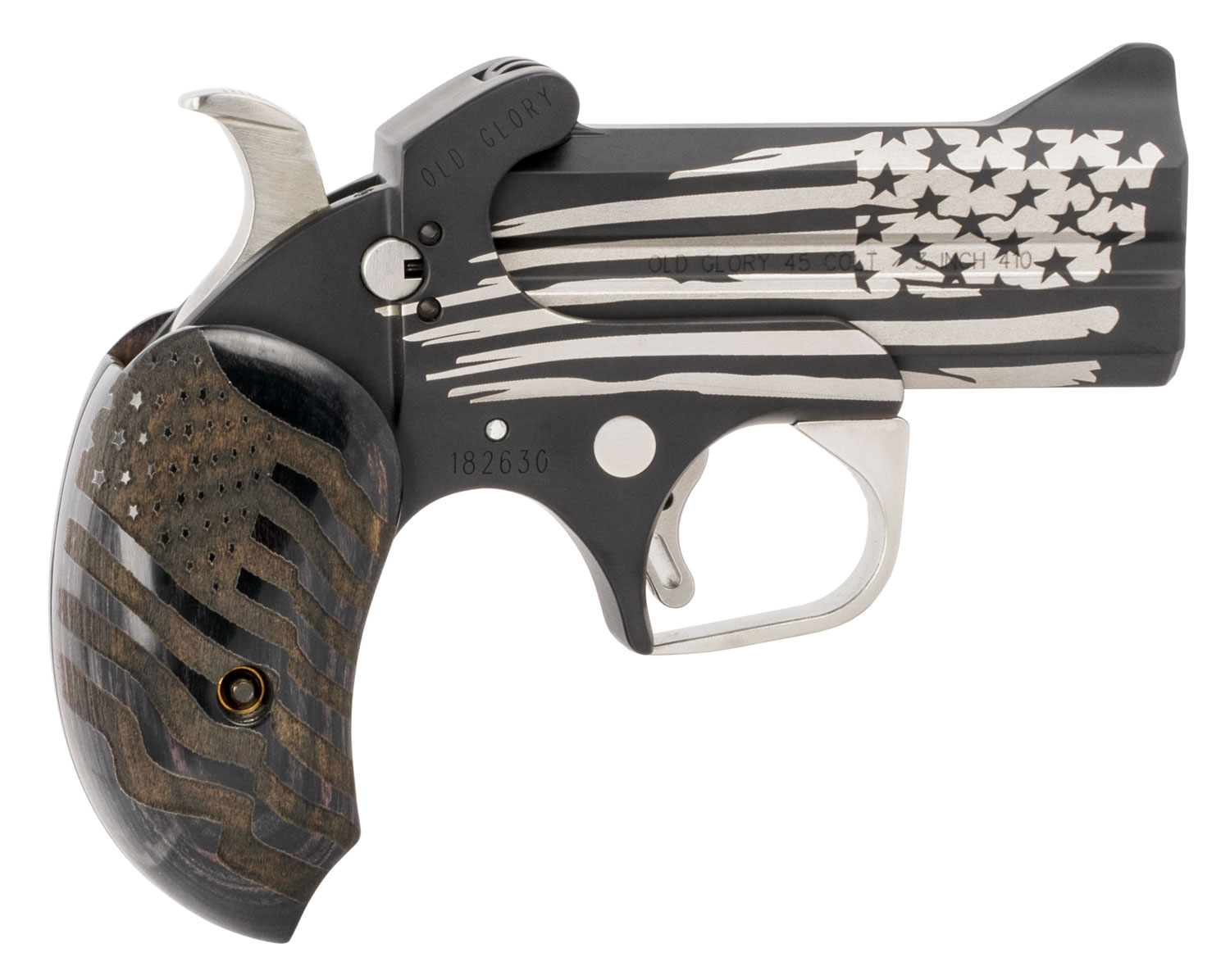 120045.jpg Bond Arms BAOG Old Glory 45 Colt (LC)/410 Gauge 3.50" 2 Round Black - Image 1