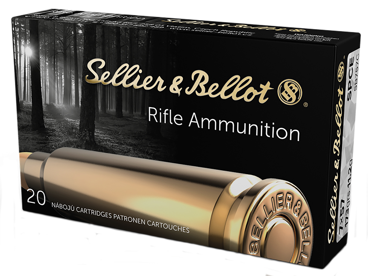 Rifle ammunition SPCE Sellier & Bellot SB757C Rifle 7x57mmMauser 173gr Soft Point Cut Through Edge 20 Per Box/20 Case - Image 1