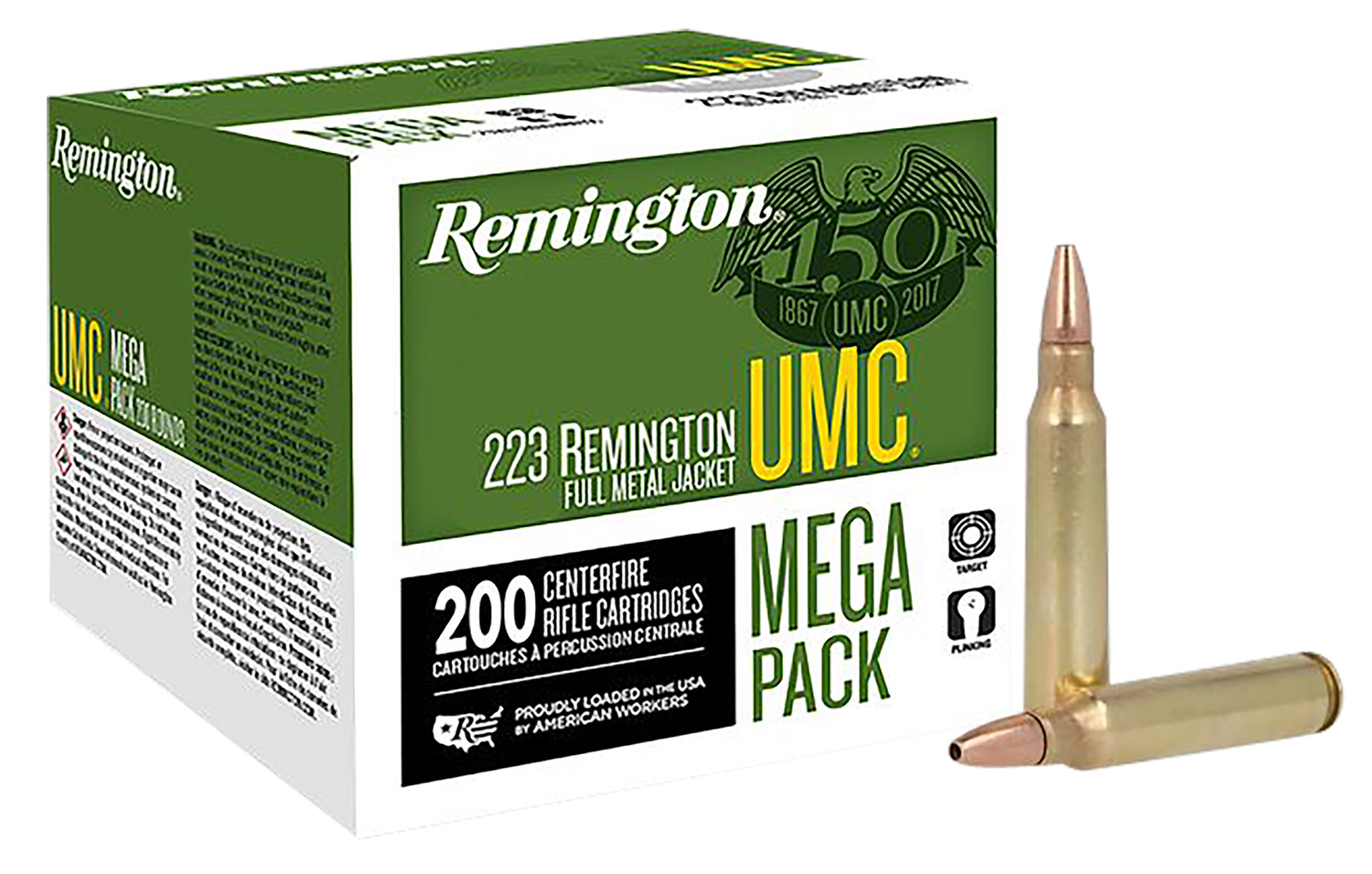 15936.jpg Remington Ammunition 23775 UMC Mega Pack 223Rem 45gr Jacketed Hollow Point 200 Per Box/4 Case - Image 1