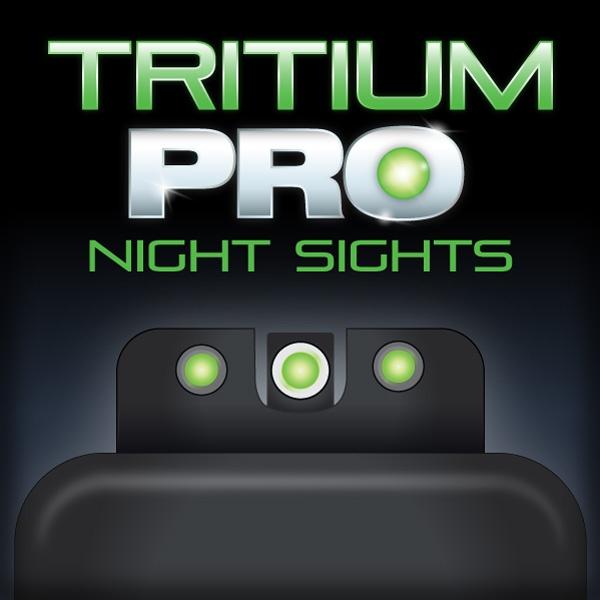 https3A2F2Fmedia.chattanoogashooting.com2Fimages2Fproduct2FXRTG231X1W2FXRTG231X1W.jpg Truglo Tritium Pro Night Sights Fit Springfield Armory XD XD Mod.2 XD(M) XD-S (Excluding 5.25 in. Competition Series) - White Outline Front/Rear Gr - Image 1