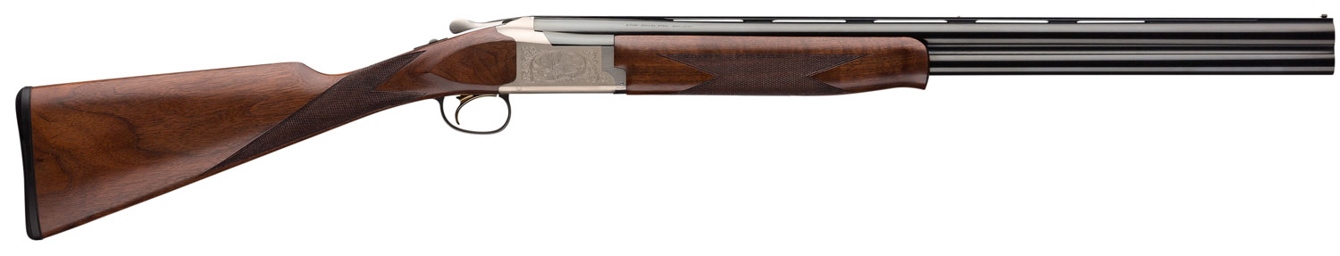 107948.jpg Browning 0180764005 Citori 725 Feather Superlight 12 Gauge 26" Barrel 2.75" 2rd, Blued Barrels, Silver Nitride Finished Engraved Receiver, Black Walnut Straight Grip Stock, Schnabel Forearm - Image 1