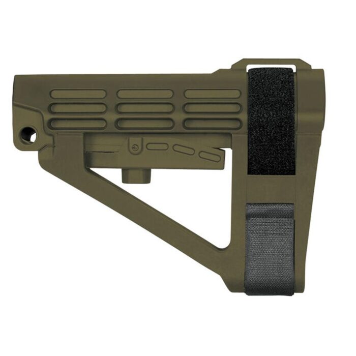 SB Tactical SBA4 5-Postion Adjustable Brace for AR-15 OD Green - Image 1
