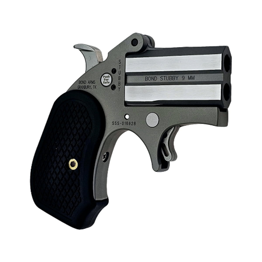 https3A2F2Fmedia.chattanoogashooting.com2Fimages2Fproduct2FBEBASTB9MMB62FBEBASTB9MMB61.png Bond Arms Stubby B6 w/Extended Grip Handgun 9mm Luger 2rd Capacity 2.2" Barrel Stainless Finish - Image 1