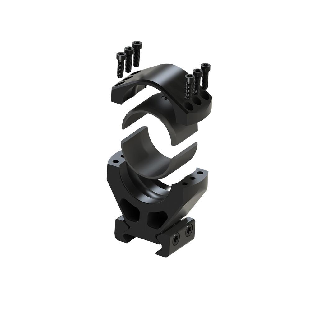 https3A2F2Fmedia.chattanoogashooting.com2Fimages2Fproduct2FBU4202322FBU420232.jpg Burris Steel XTR Signature Scope Ring Set with Pos-Align Offset Inserts 1" 1.25" Height - Matte - Image 1