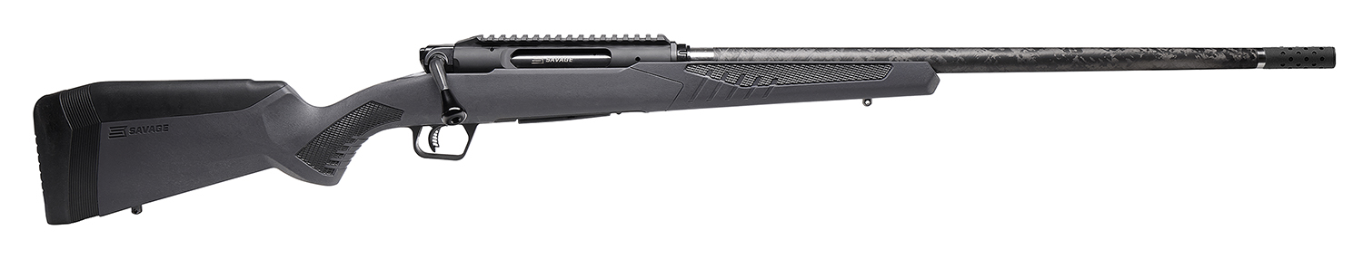 150522.jpg Savage Arms 57897 Impulse Mountain Hunter 6.5 PRC 2+1 24" Carbon Fiber Threaded Barrel Black Aluminum Receiver w/Picatinny Rail, Gray AccuStock Synthetic Stock, Ambidextrous - Image 1