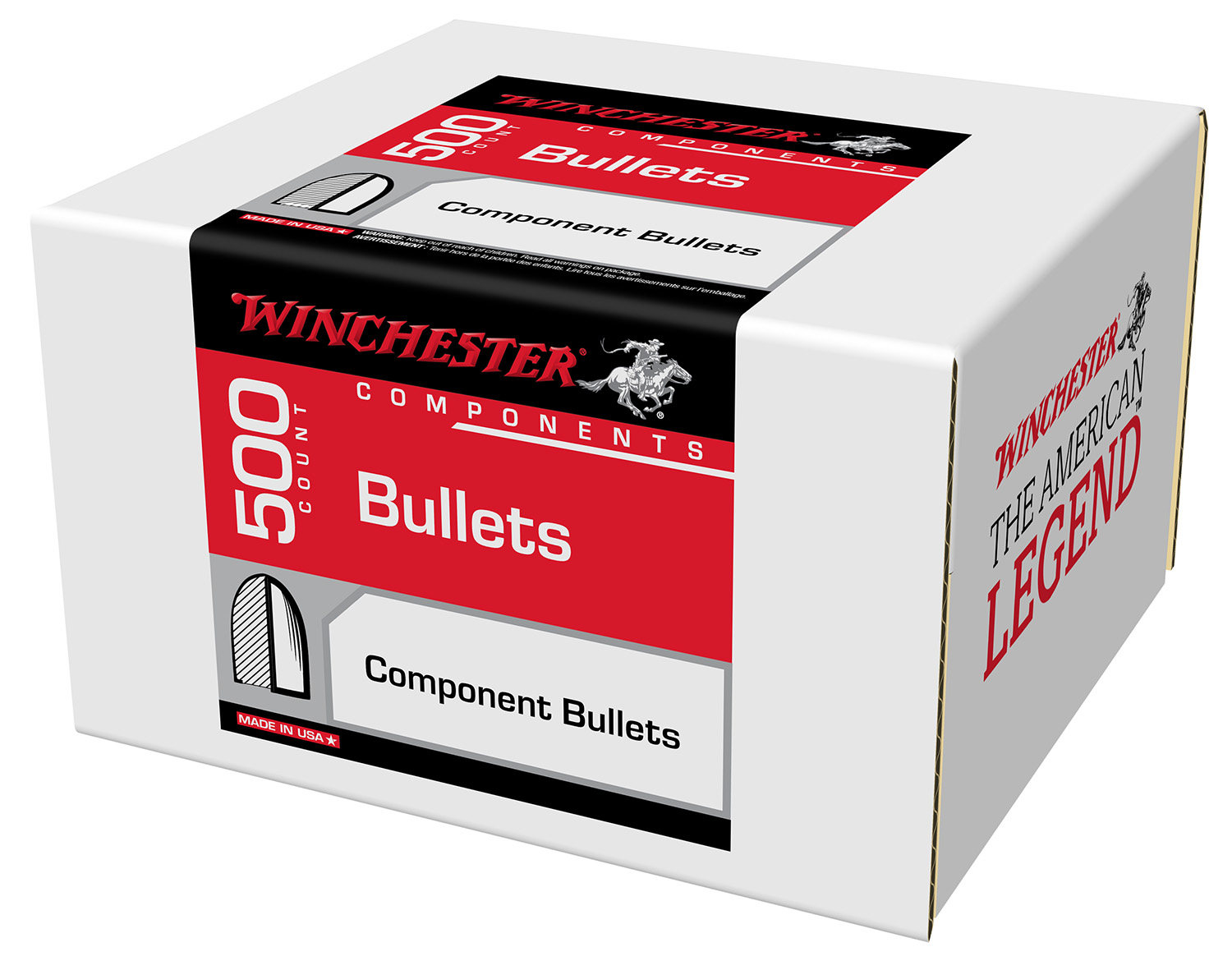 133802.jpg Winchester Ammo WB40TC165D Centerfire Handgun Reloading 40S&W 165gr Truncated Cone 500 Per Box/3 Case - Image 1