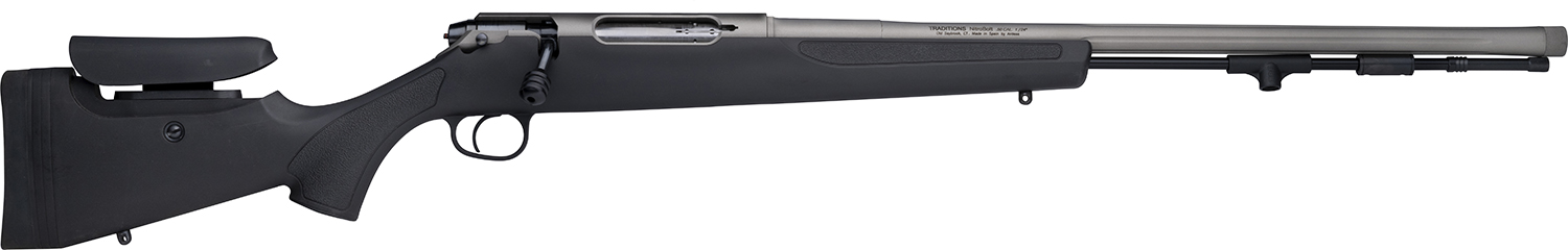 177148.jpg Traditions CR94660440 NitroBolt 50 Cal 24" Tungsten Cerakote Fluted Threaded Barrel, Adj Cheek Piece & LOP Black Synthetic Stock - Image 1