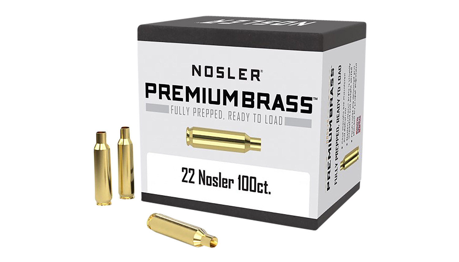 30209.jpg Nosler 10067 Premium Brass Unprimed Cases 22Nosler Rifle Brass 100/Box - Image 1