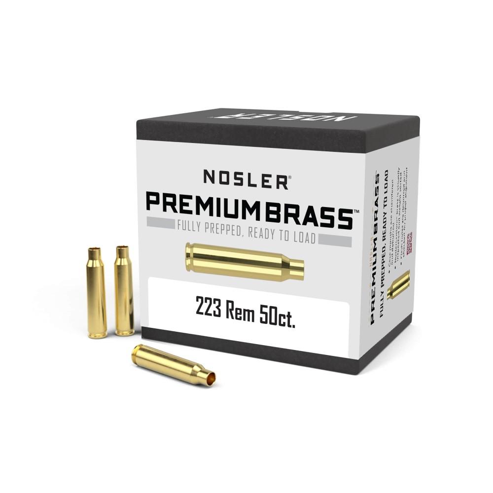 https3A2F2Fmedia.chattanoogashooting.com2Fimages2Fproduct2FNO100702FNO10070-1.jpg Nosler Unprimed Brass Rifle Cartridge Cases .223 Rem 50/ct - Image 1