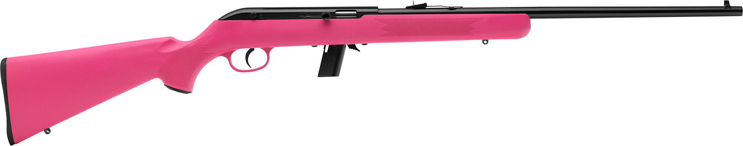 158307.jpg Savage Arms 40218 64 F Full Size 22 LR 10+1 21" Matte Black Carbon Steel Barrel, Matte Black Grooved Carbon Steel Receiver, Pink Fixed Synthetic Stock, Right Hand - Image 1