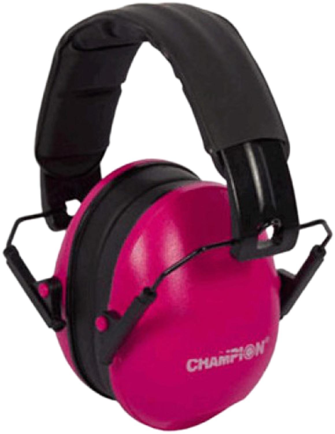 https3A2F2Fmedia.chattanoogashooting.com2Fimages2Fproduct2FCM409722FCM40972.jpg Champion Traps and Targets Pink Slim Passive Hearing Protection Ear Muffs - Image 1