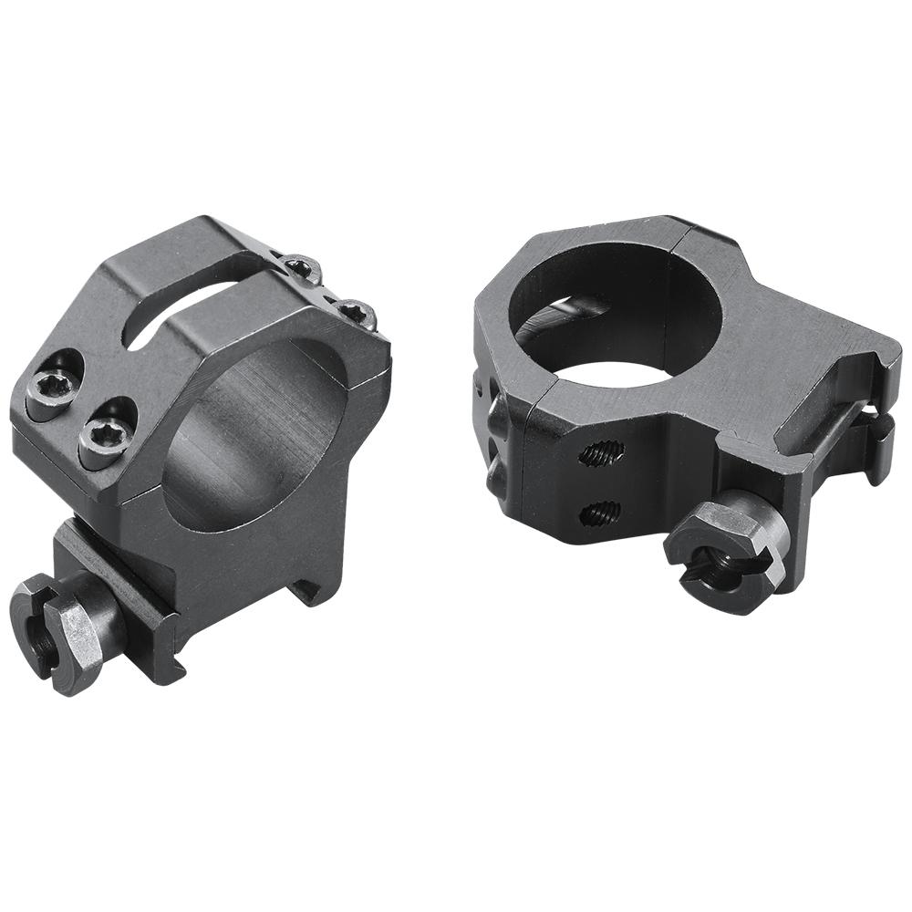 https3A2F2Fmedia.chattanoogashooting.com2Fimages2Fproduct2FWE483622FWE48362-1.jpg Weaver 4-Hole Skeleton Aluminum Scope Rings 1" X-High Matte - Image 1