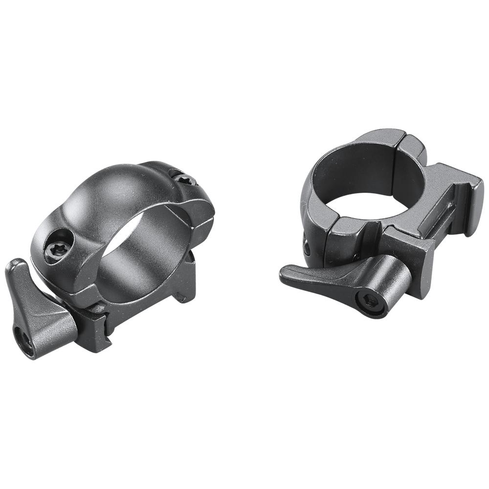 https3A2F2Fmedia.chattanoogashooting.com2Fimages2Fproduct2FWE493252FWE49325-1.jpg Weaver Grand Slam Leaver-Lok Top Mount Steel Scope Rings 1" Medium Matte - Image 1