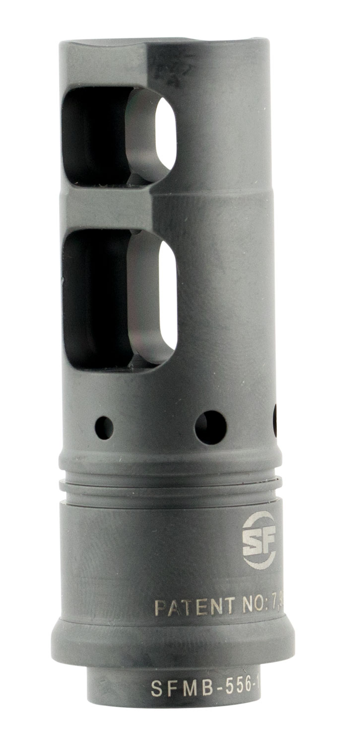 1650.jpg SureFire SFMB3383424 SOCOM Muzzle Brake Black DLC Stainless Steel with 3/4"-24 tpi Threads & 2.60" OAL for 338 Cal AR-Platform - Image 1