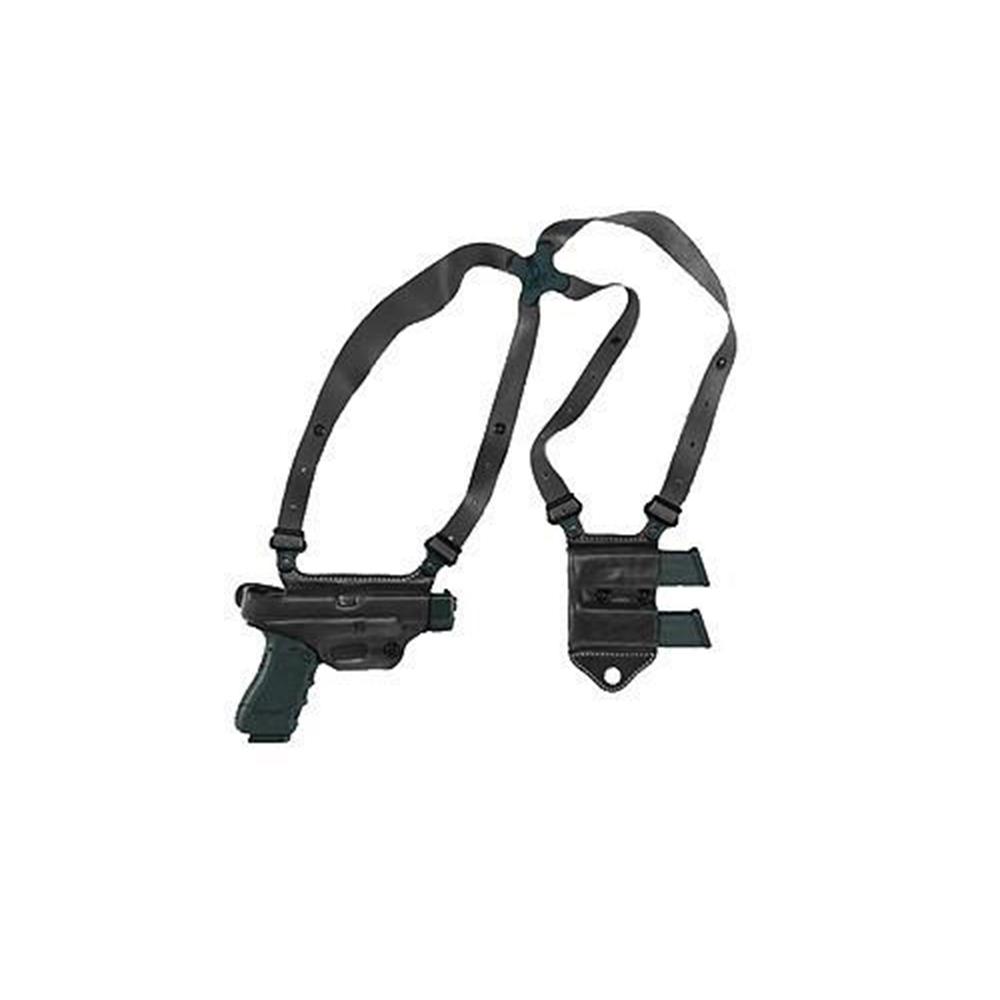 https3A2F2Fmedia.chattanoogashooting.com2Fimages2Fproduct2FGEMCII224B2FGEMCII224B-1.jpg Galco Miami Classic II Shoulder System Holster for Glock 17 Gen 1-5 Black RH - Image 1