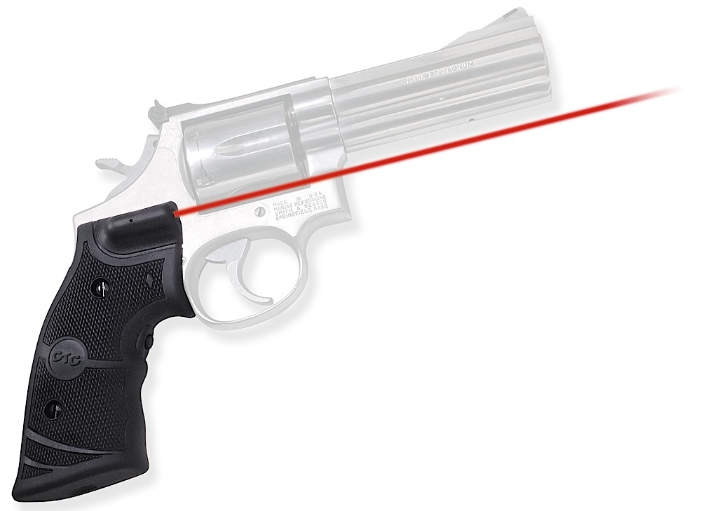 18585.jpg Crimson Trace 011280 Lasergrips Fits S&W K & L Frames Square Butt, Red Laser 633nM Wavelength 5mW Output, Black Polymer - Image 1