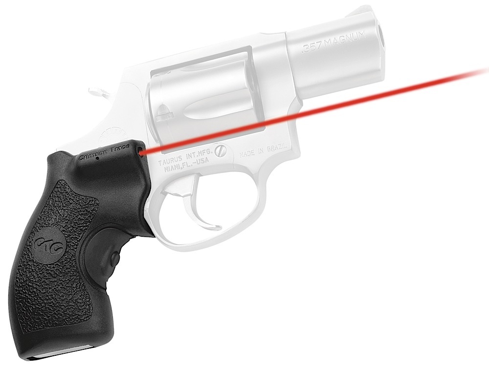 45856.jpg Crimson Trace 0119801 Lasergrips Fits Taurus Small Frame, Red Laser 633nM Wavelength 5mW Output, Black Polymer - Image 1