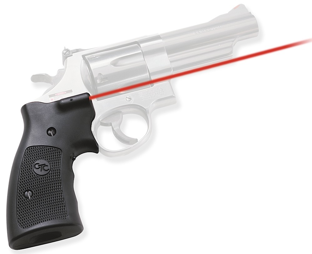 33066.jpg Crimson Trace 011070 Lasergrips Fits S&W K/L & N Frames, Red Laser 633nM Wavelength 5mW Output, Black Polymer - Image 1