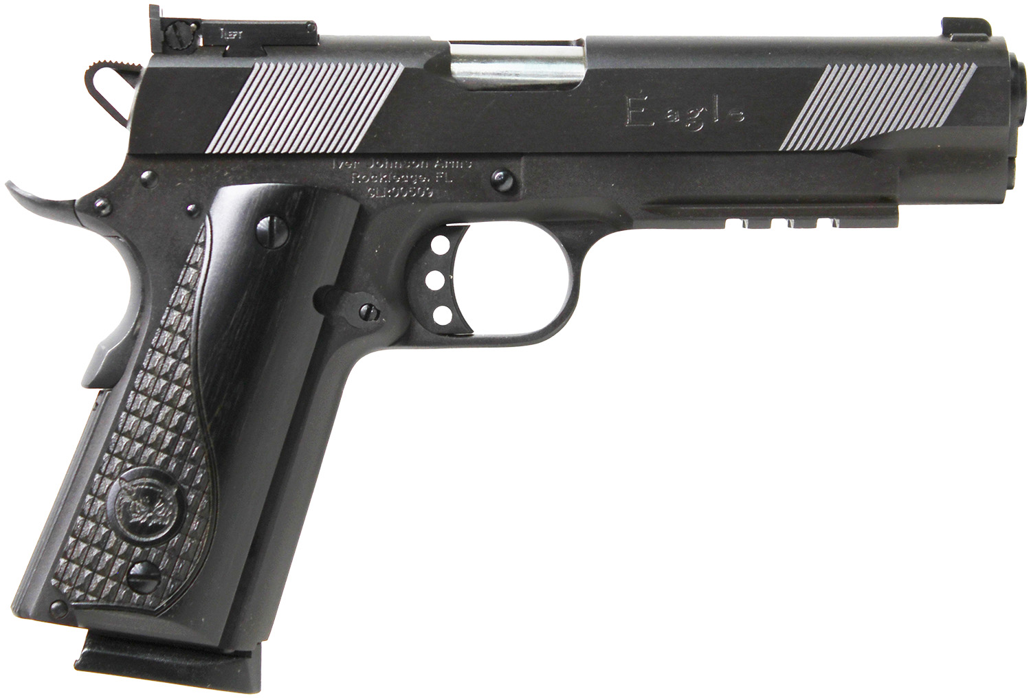 174703.jpg Iver Johnson Arms EAGLELR Eagle LR Government Size 45 ACP 8+1 5" Matte Blued - Image 1