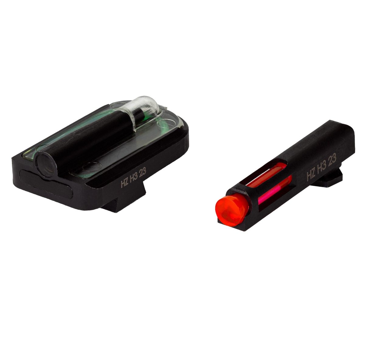 https3A2F2Fmedia.chattanoogashooting.com2Fimages2Fproduct2FVHGLFD212FVHGLFD21-2.jpg HIVIZ FASTDOT H3 Red Front Green Rear Sight for Glock 9mm .40 S&W .357 Sig - Image 1