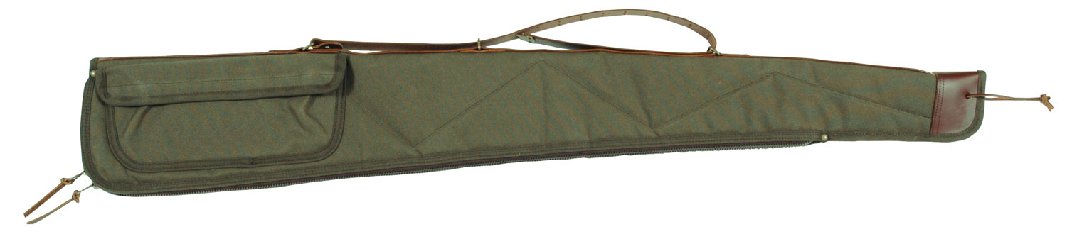 103165-1.jpg Bob Allen 14534 Canvas Shotgun Case Green Canvas 48" Long Shotgun - Image 1