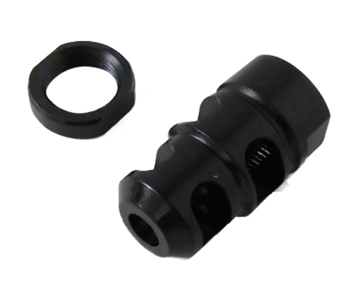 49645.jpg Kel-Tec PLRSU582 PLR-22 Muzzle Brake Kit Black Steel with 1/2"-28 tpi Threads for 22 LR Kel-Tec PLR-16 - Image 1