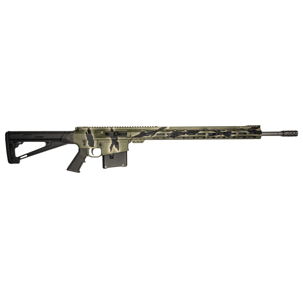 https3A2F2Fmedia.chattanoogashooting.com2Fimages2Fproduct2FIQGL10LA65PRCSSPGRN2FGL10LA65PRCSS2520P-GRN.png GLFA AR Long Action Rifle 6.5 PRC 5rd Magazine 24" Barrel MLOK Handguard Green Pursuit Cerakote - Image 1