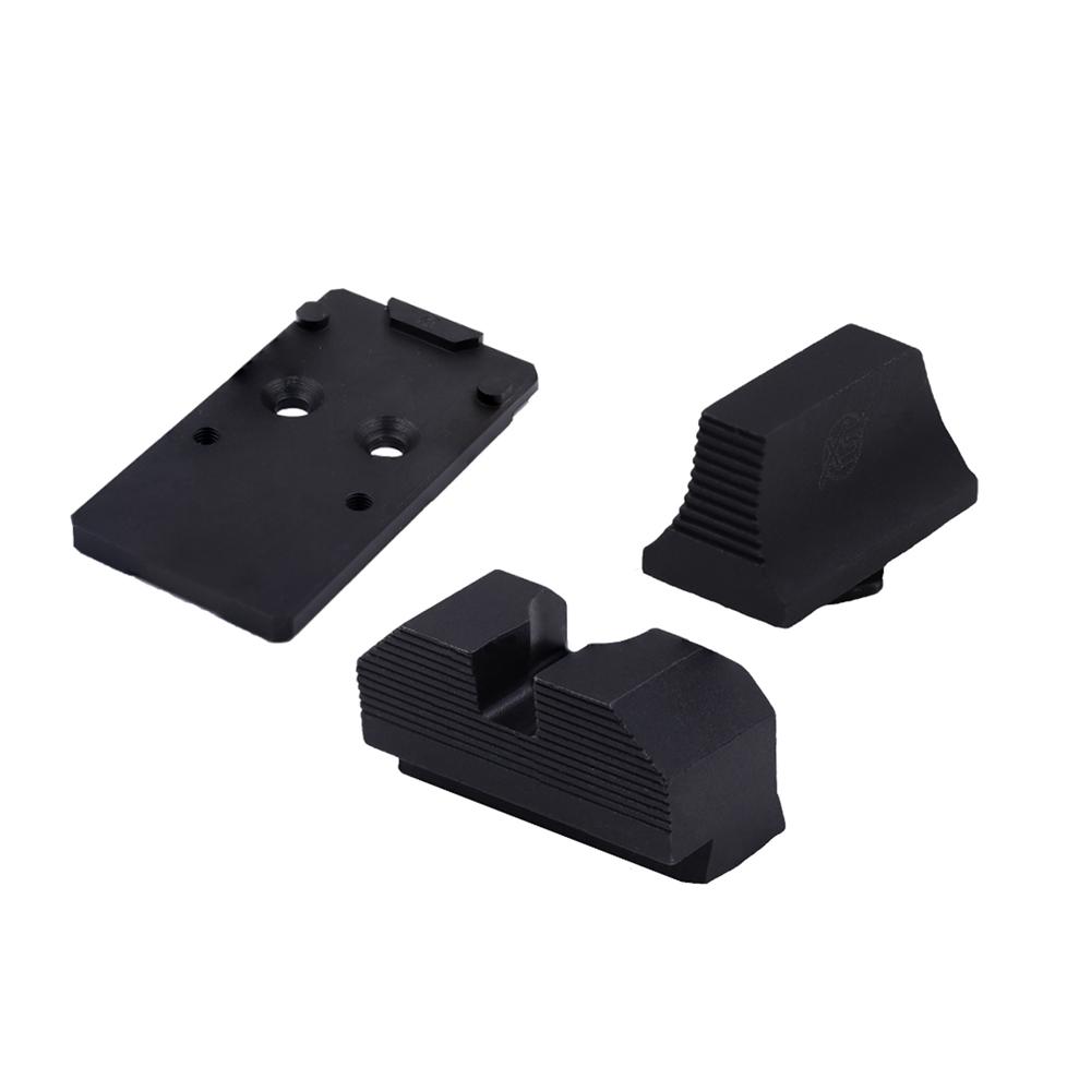 https3A2F2Fmedia.chattanoogashooting.com2Fimages2Fproduct2FAQGLOM001SM3RMR2FAQGLOM001SM3RMR-1.jpg XS Sights Glock MOS Optic Mount Bundle for Glock RMR Non Tritium Black - Image 1