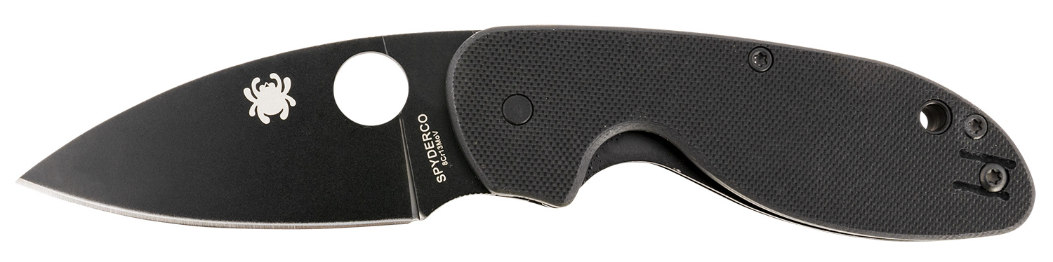 158158.jpg Spyderco C216GPBBK Efficient 2.98" Folding Plain Black DLC 8Cr13MoV SS Blade/Black Textured G10 Handle - Image 1
