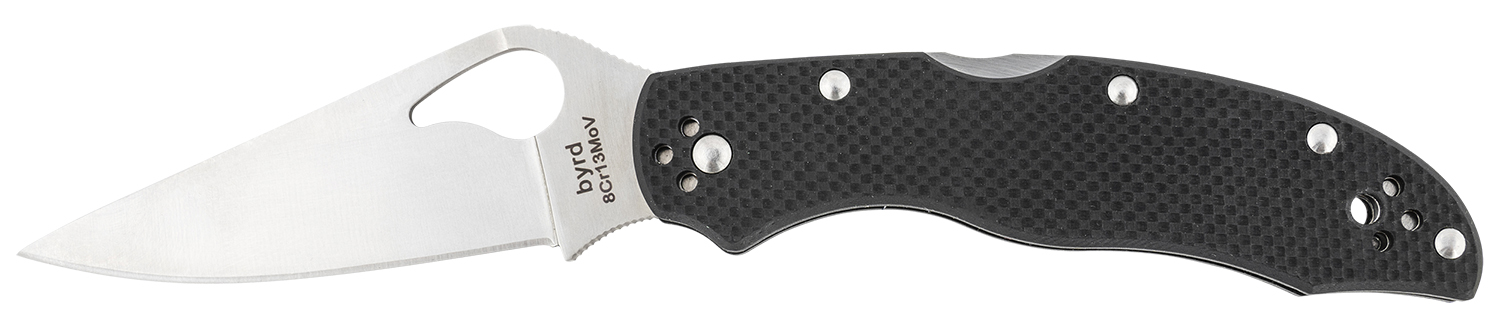 137396.jpg Spyderco BY01GP2 Byrd Harrier 2 3.39" Folding Clip Point Plain 8Cr13MoV SS Blade Black Textured G10 Handle Includes Pocket Clip - Image 1