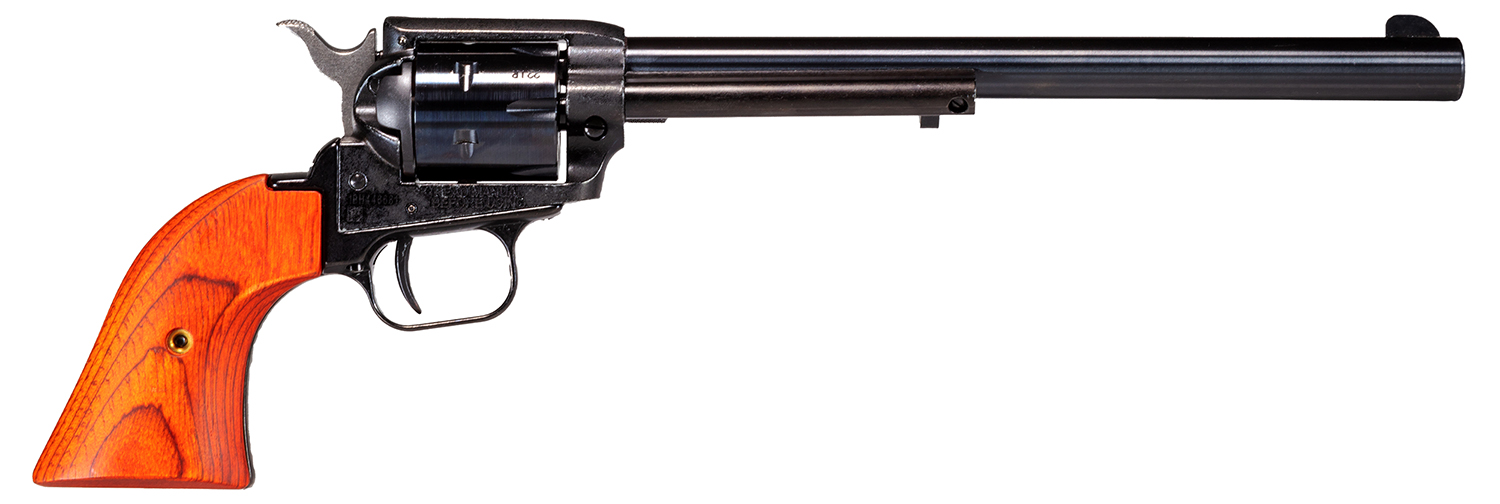 87907.jpg Heritage Mfg RR22MB9 Rough Rider 22 LR/22 WMR 6 Shot, 9" Black Steel Barrel, Black Zinc Alloy Frame, Black Cylinder, Cocobolo Grip, Exposed Hammer - Image 1