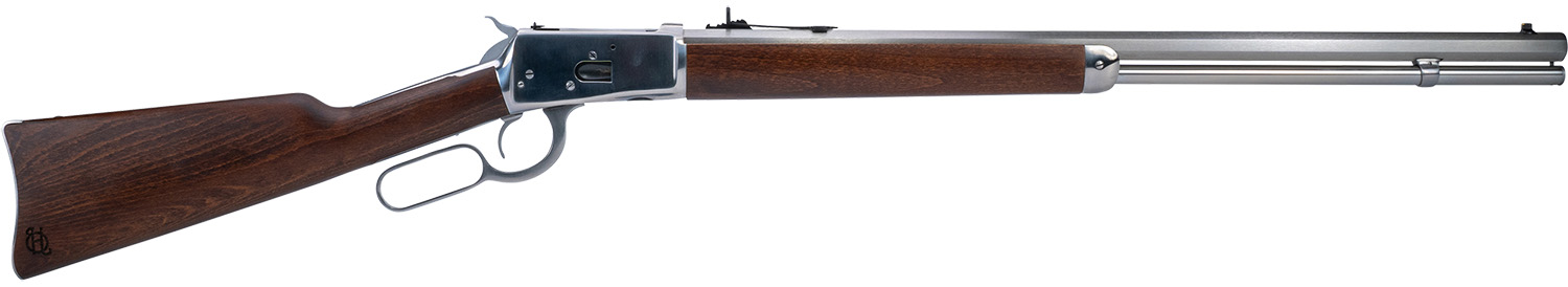 166880.jpg Heritage Mfg H9204424F9 92 Ranch Hand 44 Mag 12rd 24" Stainless Polished Octagon Barrel, Polished Stainless Steel Receiver, Fixed Hardwood Stock - Image 1