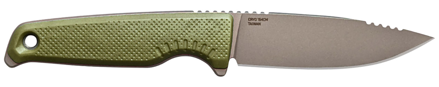 144980.jpg S.O.G SOG17790357 Altair FX 3.40" Fixed Plain Satin TiNi Cryo CPM 154 SS Blade/ Field Green GRN Handle - Image 1