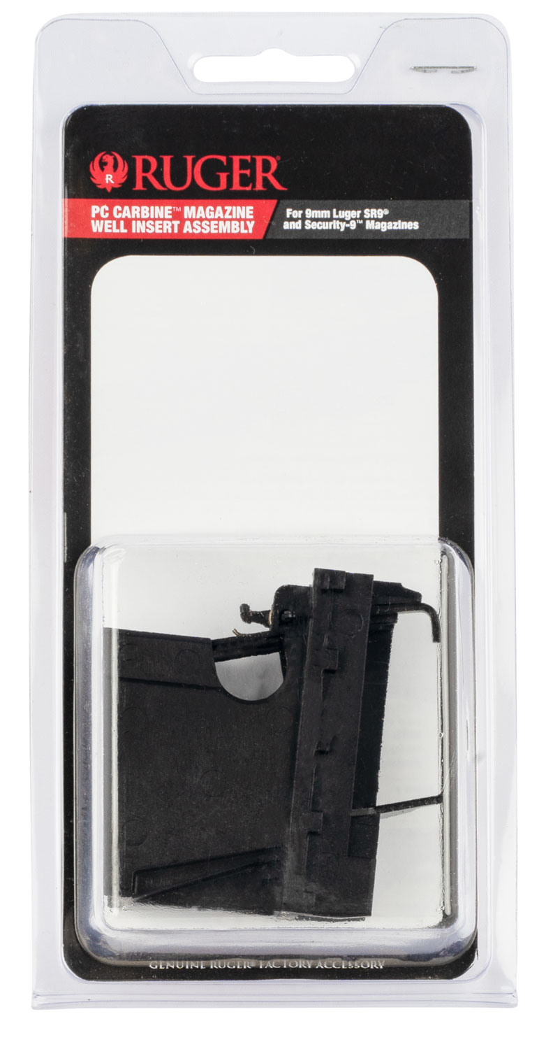 120860.jpg Ruger 90653 Mag Well Insert Assembly 9mm Luger 40 S&W Fits Ruger PC Carbine, Compatible w/Ruger SR & Security-9 Mags Black Polymer - Image 1