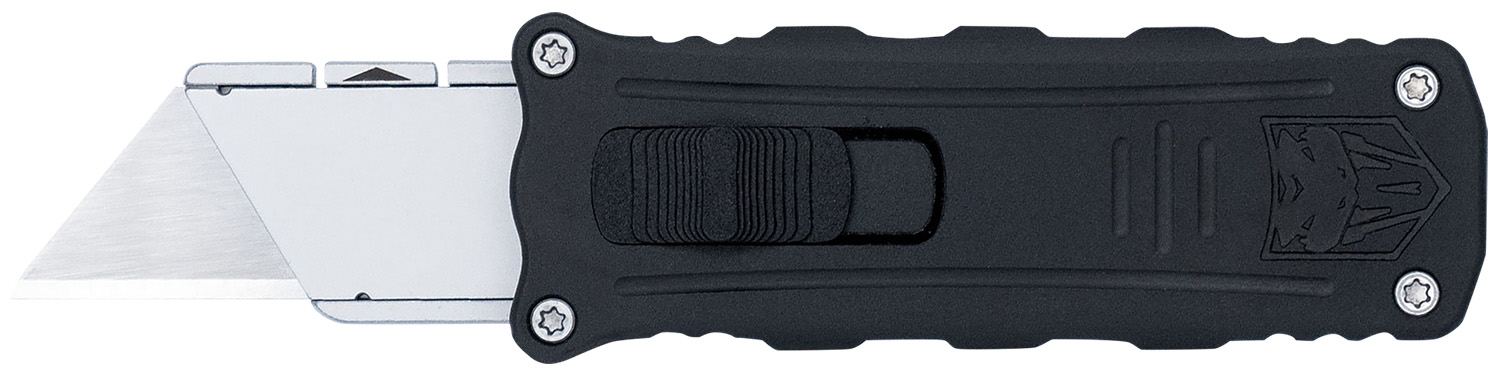 178729.jpg CobraTec Knives CTOTFUKSBBLK Utility OTF Aluminum Blade, 3.38" Black Anodized Aluminum Handle - Image 1