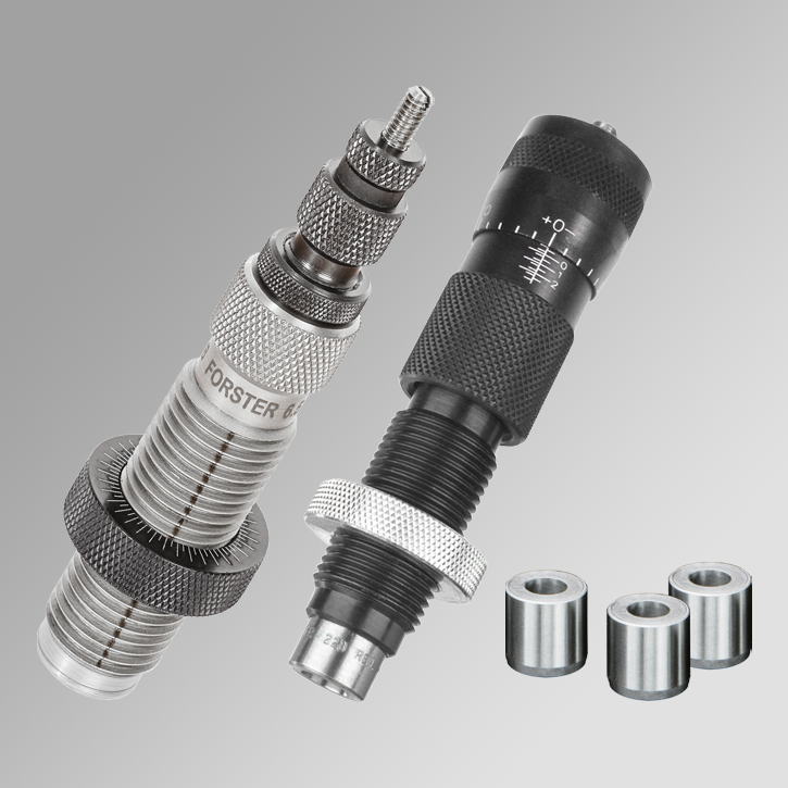 https3A2F2Fmedia.chattanoogashooting.com2Fimages2Fproduct2FFPUFB43312FForsterfulllengthdieset_2.png Forster Bushing Full Length Sizing Die Bench Rest Ultra Micrometer Seater Die and 3 bushings (274 272 270) 6 Creedmoor - Image 1