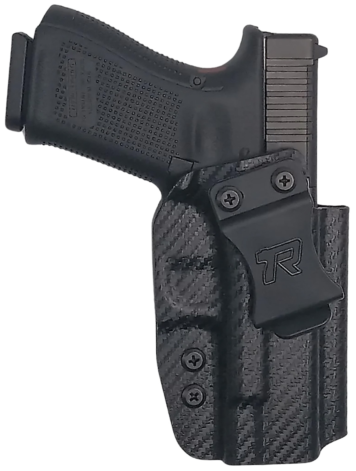 166155.jpg Rounded Gear GLK192332CFRHVAR Kydex IWB Black Kydex Fits Glock 19 Belt Clip Right Hand - Image 1