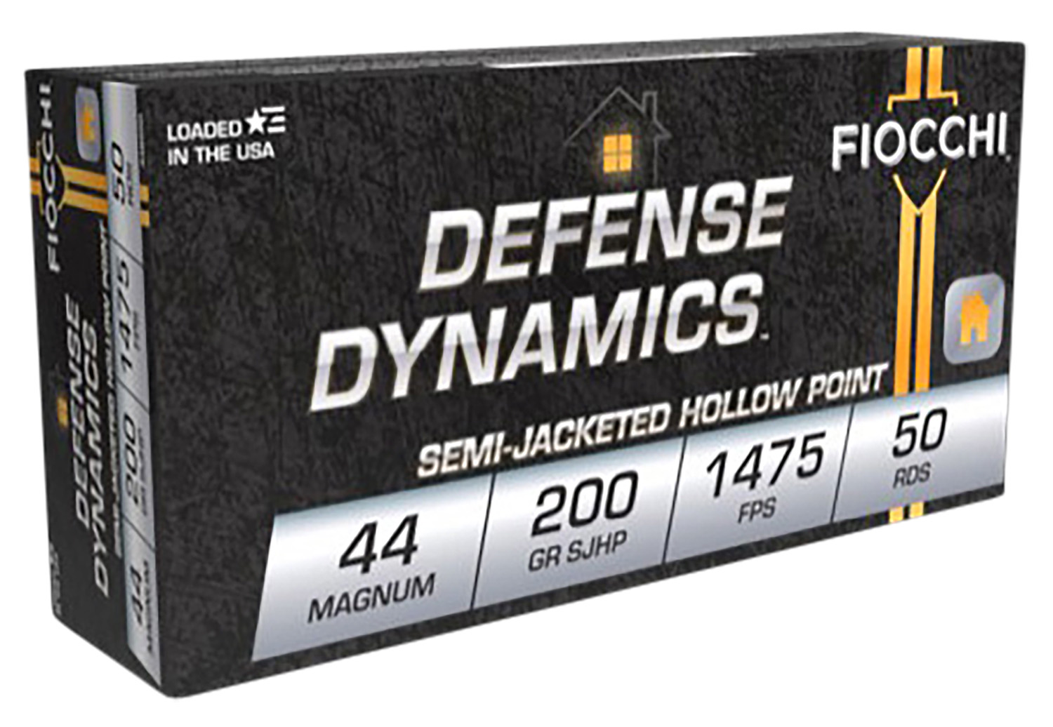 98274.jpg Fiocchi 44B500 Defense Dynamics 44RemMag 200gr Semi Jacketed Hollow Point 50 Per Box/10 Case - Image 1