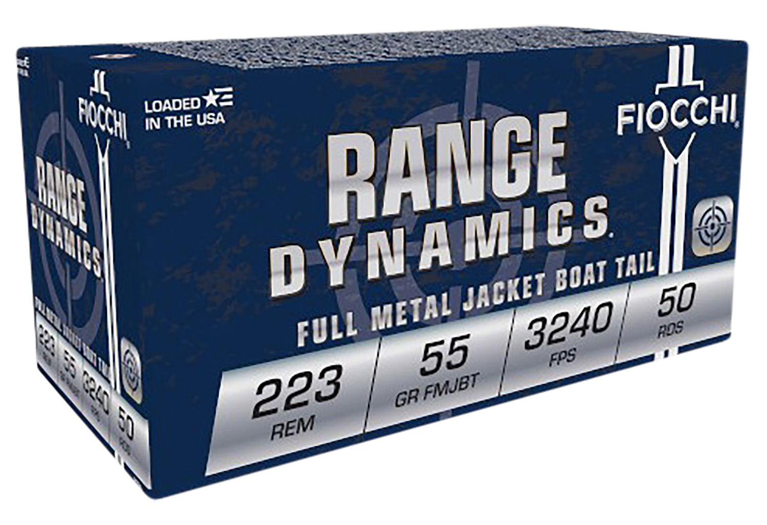 39797.jpg Fiocchi 223A Range Dynamics 223Rem 55gr Full Metal Jacket Boat Tail 50 Per Box/20 Case - Image 1