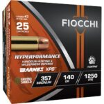 Fiocchi Hyperformance Hunt Handgun Ammunition .357 Rem Mag 140gr HP 1250 fps 25/ct