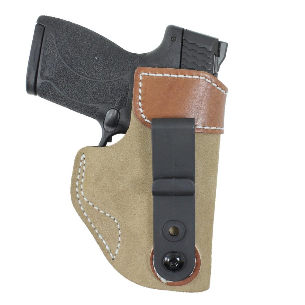 https3A2F2Fmedia.chattanoogashooting.com2Fimages2Fproduct2FDI106NA74Z02FDI106NA-1_1.jpg DeSantis Sof-Tuck Holster for Walther PPK Natural Suede RH - Image 1