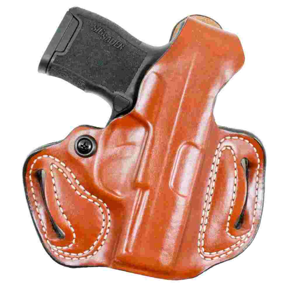 https3A2F2Fmedia.chattanoogashooting.com2Fimages2Fproduct2FDI085TA8JZ02FDI085-2.jpg DeSantis #085 Thumb Break Mini Slide Holster for Sig Sauer P365 Tan RH - Image 1