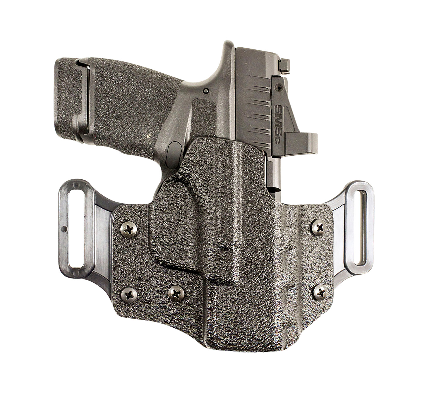 159248.jpg DeSantis Gunhide 195KA0XZ0 Veiled Partner OWB Black Kydex Belt Slide Fits Springfield Echelon Right Hand - Image 1
