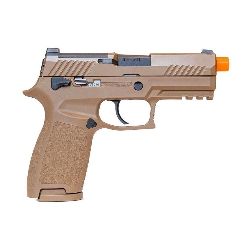 https3A2F2Fmedia.chattanoogashooting.com2Fimages2Fproduct2FXIAIRPFM18GG2FXIAIRPFM18GG-1.jpg Sig Sauer Proforce M18 Airsoft Handgun 6mm Green Gas Coyote Tan - Image 1