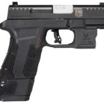 Diamondback DB0301P001 DBAM29 Sub-Compact 9mm Luger 3.50" 12+1,17+1 Overall Black Finish with Serrated Nitride Stainless Steel Slide, Polymer Grip & Picatinny Rail Includes Viridian Laser & Holster