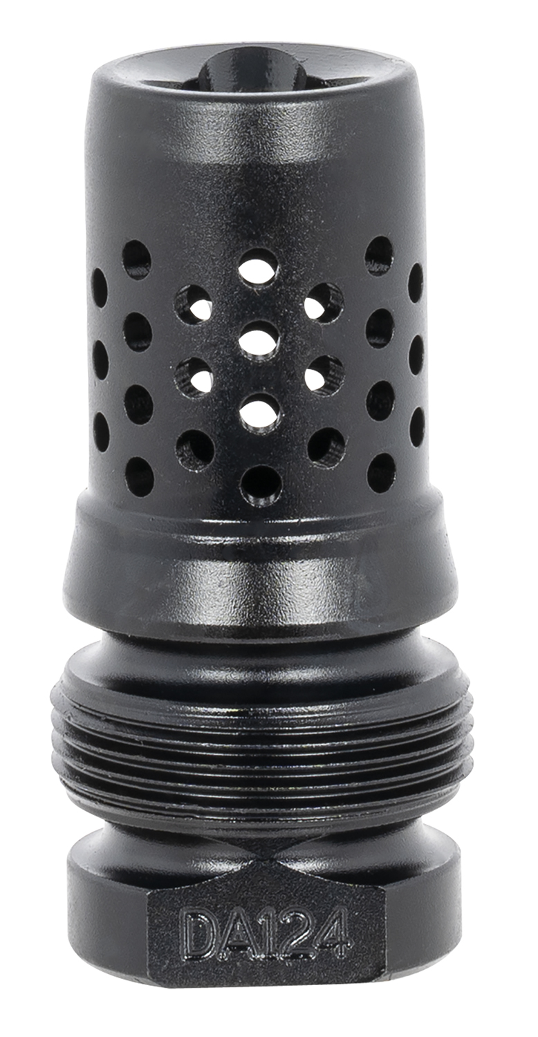 131045.jpg Dead Air DA124 Xeno Muzzle Brake Black Nitride 4140 Steel with 5/8"-24 tpi Threads - Image 1