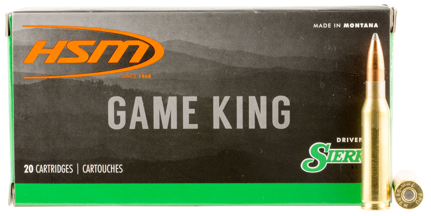 20816.jpg HSM 7MM089N Game King 7mm-08 Rem 160 gr Sierra GameKing Spitzer Boat Tail 20 Per Box/ 25 Case - Image 1